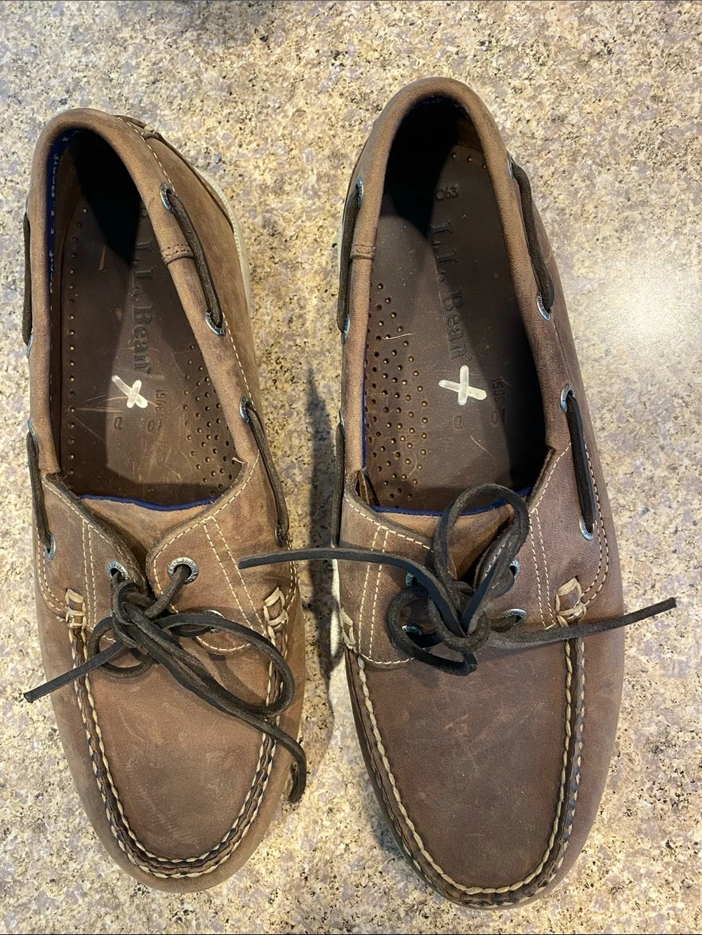 L.L. Bean Boat Shoes Mocs Leather Uppers 0WC63 Men’s Size 10 D